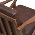 thumbnail image 7 of Omax Decor Zola Solid Wood and Fabric Upholstered Accent Armchair in Brown, 7 of 7