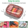 thumbnail image 2 of LZLINGMEI  2PCS  3 Compartment Small Pill Box,Travel Pill Organizer for Pocket Purse,Daily Portable Medicine Box(Black + Orange), 2 of 12