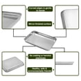 thumbnail image 4 of Aspire Baking Sheets and Racks Set, Stainless Steel Oven and Dishwasher Safe Wire Rack, Easy Clean-L 3 Pcs, 4 of 6