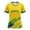 Z2Yellow, variant on Trendfront Womens Soccer Jersey V Neck Short Sleeve Brazil Brush Stroke Graphic Country Pride Match Day National Supporter Shirts