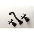 thumbnail image 3 of Kingston Brass KS3020NX Hamilton Two-Handle Wall Mount Roman Tub Faucet, Matte Black, 3 of 7
