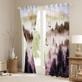 thumbnail image 3 of Homewish Orange Nature Scenery Blackout Curtains Set of 2 (52x84 Each), Jungle Mountain Pine Tree Window Curtains, Retro Natural Landscape Curtains and Drapes, Living Room Curtains Decor, 3 of 6