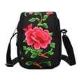 thumbnail image 3 of Bolso cruzado bordado, bolso para mujer, bolso para teléfono móvil, bolso de moda Vintage bohemio para fiestas, compras, viajes, vacaciones, regalos , Peonía Yinane Bolsas de bordado, 3 of 8