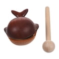 thumbnail image 2 of Wooden Temple Block With Mallet Cute Whale Design Wooden Percussion Musical Toy For Car Dashboard Decoration Rhythm Instrument, 2 of 8