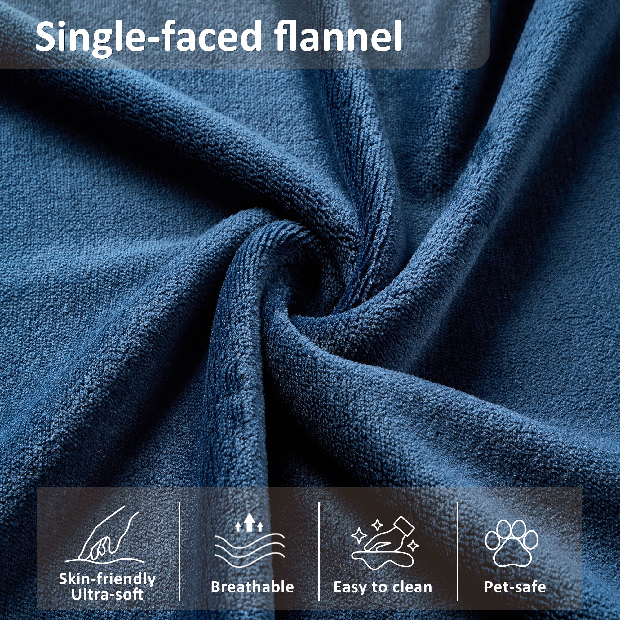 Vcatnet 59" Oversized Bean Bag Chair for Adults with Ottoman Giant Bean Bag Sofa Couch with Memory Foam Upholstered Lazy Floor Sofa for Living Room Bedroom, Dark Blue