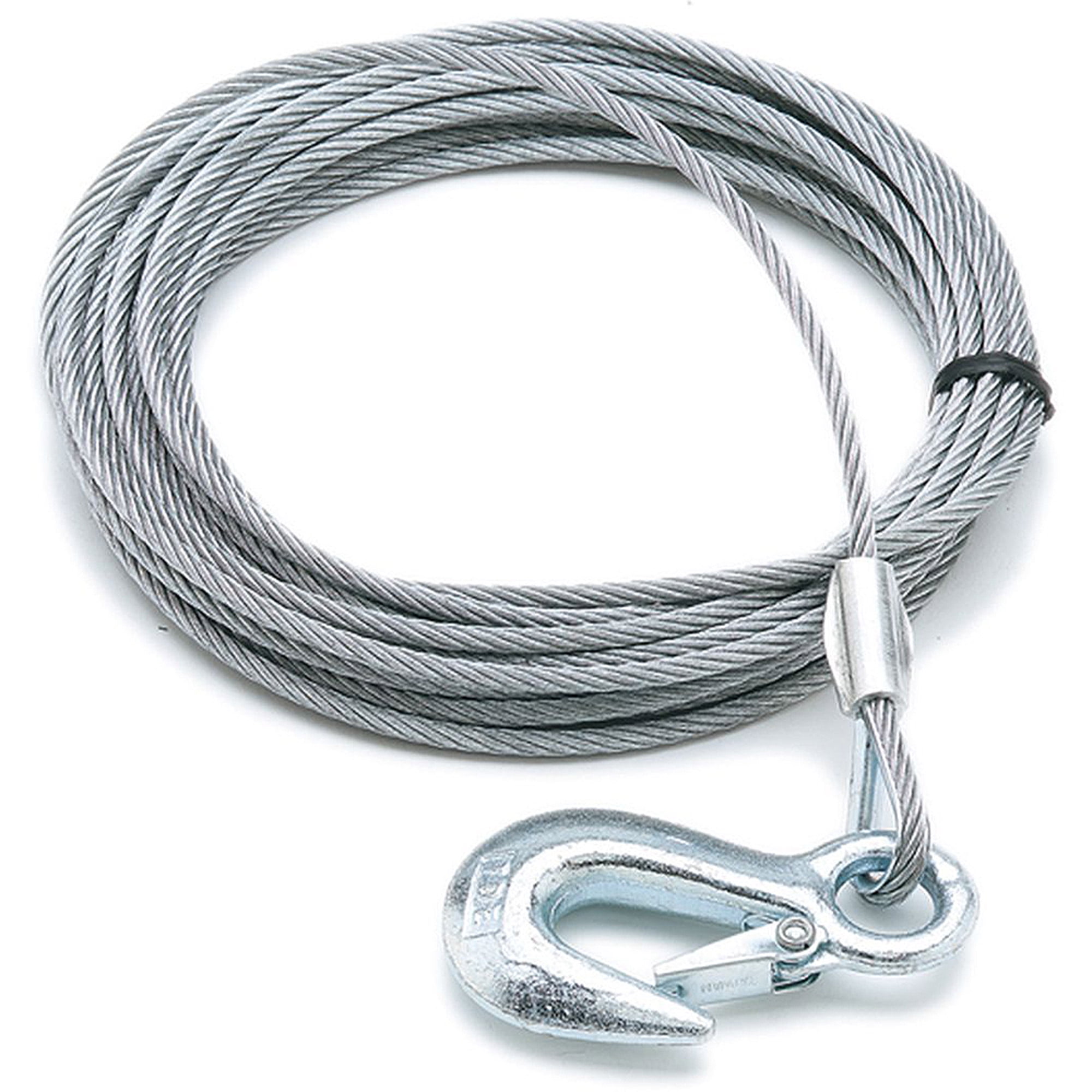 POWERWINCH CABLE 20' X 7/32" W/HOOK GALVANIZED 