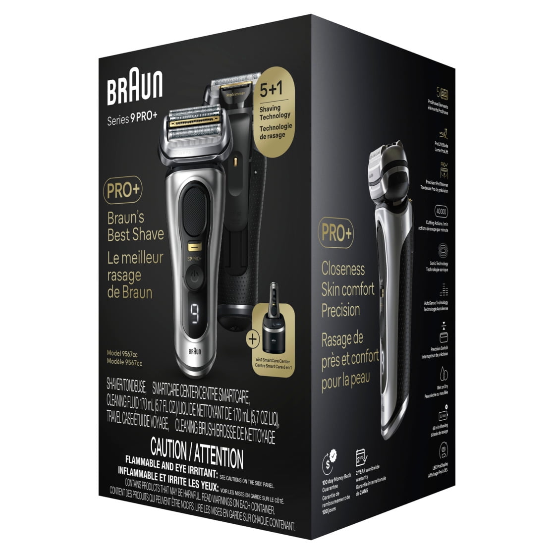 Braun Series 9 PRO+ Electric Shaver, 6in1 SmartCare Center