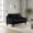 Black, variant on Modern 2-Seater Velvet Loveseat Sofa with Spring Cushions and Solid Wood Legs, Black