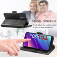 thumbnail image 4 of Case for TCL 30 SE Cover Leather Wallet Folio Case Book Design Flip Magnetic Closure - Black, 4 of 5