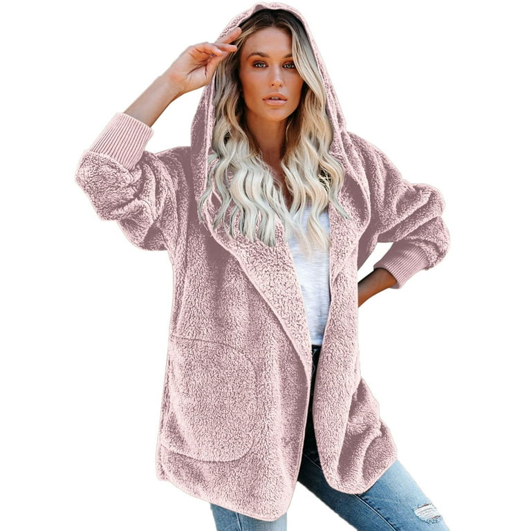 AOMPMSDX Jackets & Coats For Women Women's Artificial Wool Plus
