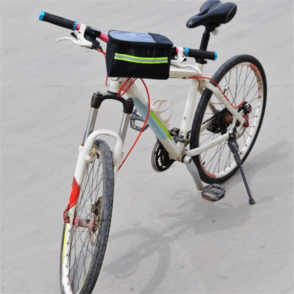 Large Capacity Polyester Bike Bicycle Front Basket Durable Waterproof Tube Handlebar Bag Outdoor Sport Accessories