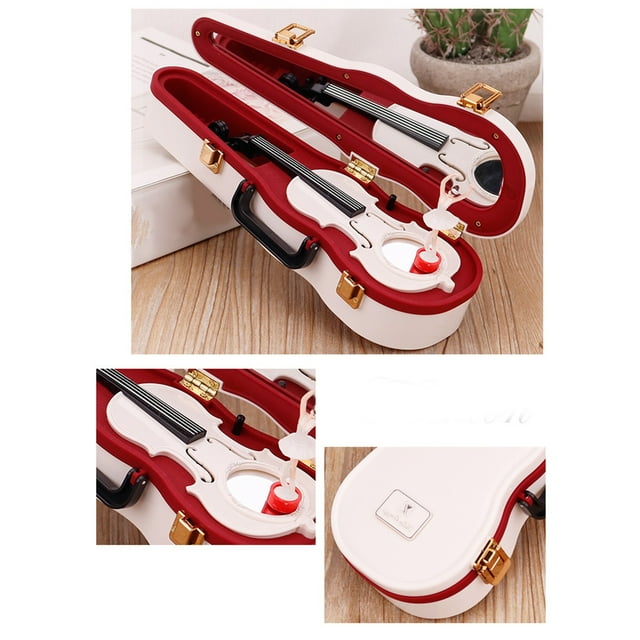 Literary And Classical Style Handheld Violin Winding Music Box Dancing Figurine Dressing Mirror Birthday Gift Holiday Gifts For Family Children Friend