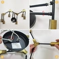 thumbnail image 3 of Semi Flush Mount Ceiling Light,YANSUN Modern Sputnik Light Fixture Black and Gold Metal for Bedroom Living Room Hallway, 3 of 6