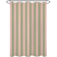 thumbnail image 3 of Pink and Green Striped Shower Curtain for Bathroom Modern Abstract Minimalist Vertical Stripe Shower Curtain with 10 Hooks Vintage Aesthetic Bathroom Curtains Shower Set 72x60 Inch, 3 of 6