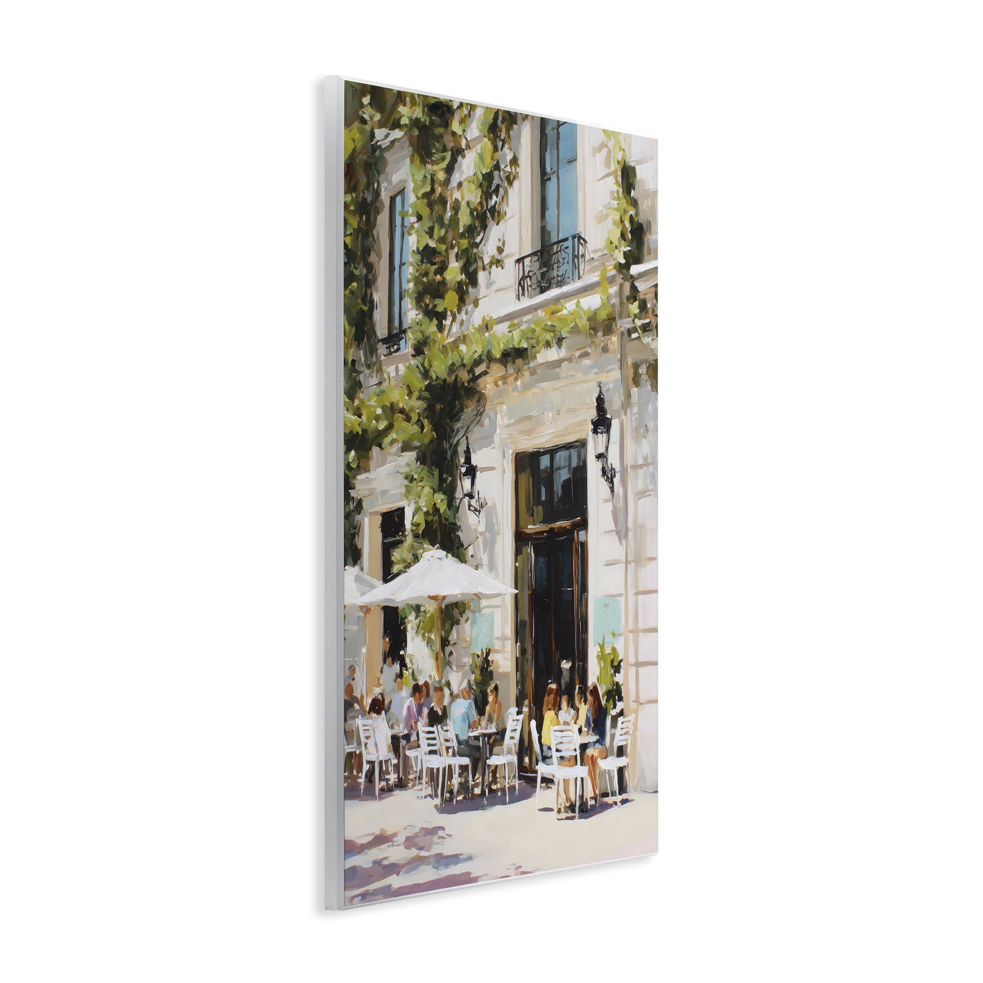 Stupell Industries Streetside Cafe Terrace with Ivy Wall Plaque Art, design by Petal Prints Design