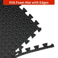 thumbnail image 6 of PULNDA 24.8" x 24.8" Black EVA Foam Interlocking Floor Mats 50 Sq Ft Coverage Area 12 Pieces, 6 of 7