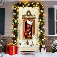 thumbnail image 6 of HomeDM Christmas Door Banner - 71×35 Inch Christmas Door Cover Decorations Xmas Tree Pattern Fireplace Front Door Backdrop Window Cover, 6 of 6