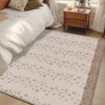 thumbnail image 4 of Rectangle Area Rugs 2.7 x 5 Ft, Beige Pink Floral Non-Slip Residential Carpet, Spring Flowers Indoor Crawling Mats Runner Rugs for Living Room/Dining Room/Bedroom, 4 of 8