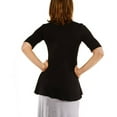thumbnail image 3 of 24/7 Comfort Apparel Women's 3/4 Sleeve Tunic, 3 of 3