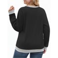 thumbnail image 3 of NISVIYA Womens Plus Size Casual Crewneck Color Block Blouses Trendy Winter Fashion Oversized Sweatshirts, 3 of 6