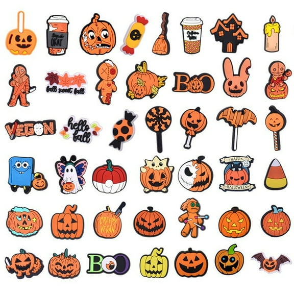 Cartoon Halloween PVC Soft Plastic Drop Detachable Decorative Buckle Hole Shoes Flower Shoe Buckle Pumpkin DIY Accessories