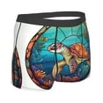 thumbnail image 3 of Disketp Sea Turtle In Coral Men'S Boxer Briefs,Soft And Breathable Cotton Underwear With Comfortflex Waistband, 3 of 8