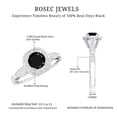 thumbnail image 5 of Rosec Jewels Vintage Style Black Onyx Engagement Ring for Women - AAA Quality - Real Black Onyx Diamond Ring - with Jewelry Box, 14K White Gold, US 7.50, 5 of 8