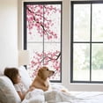 thumbnail image 2 of Cherry Flower Window Privacy Film, Spring Blossoms Pink Floral Branches Static Cling UV Sun Blocking Heat Control Window Tint Day and Night, Non-Adhesive One Way Windows Privacy Cover 23.6''x59'', 2 of 7