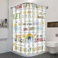 thumbnail image 3 of Kids Inspirational Quotes Shower Curtain Rainbow Positive Words Educational Girls Bathroom Curtain Waterproof Polyester Fabric Bath Curtain 72 x 72 Inch with 12 Plastic Hooks, 3 of 5