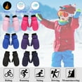 thumbnail image 5 of WTXUE Kids Snow Gloves 1 Pair Gloves & Mittens Winter Gloves Windproof S/M/L Size Winter Warm Boys Outdoor Skating Snow Kids Ski Girls Gloves Snowboarding Kids Gloves Mittens | Black S-L, 5 of 7