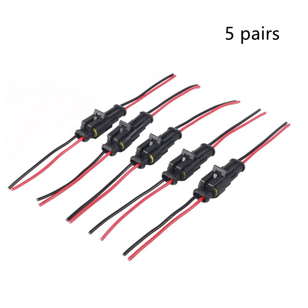 5 pairs Car Waterproof Electrical Connector Plug with Wire Harness