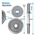 thumbnail image 4 of Set de Mancuernas ajustables Tayga 50 Lb color plata, 4 of 6