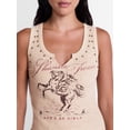 thumbnail image 4 of Shania Twain Women's Studded Graphic Tank Top, Sizes XXS-4X, 4 of 5