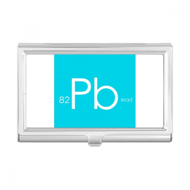 Chestry Elements Period Table Poor Metals Lead Pb Business Card Holder Case Pocket Box Wallet