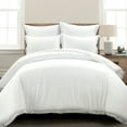 thumbnail image 3 of Lush Decor Microfiber Rosalie Cottage Core Embellished Lace Comforter White 5Pc Set Full/Queen, 3 of 9