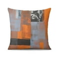 thumbnail image 2 of 20x20inches Decorative Throw Pillow Covers Burnt Orange with Taupe Abstract Art Square Pillow Covers Design 2 Pcs for Sofa Couch Bedroom Living Room and Outdoor Home Décor, 2 of 7