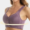 thumbnail image 6 of iHPH7 4 Pack Bra Front Closure for Women Convenient Snap Closing Bra Front Clasp Floral Print Supportive Convenient Bralettes Post Surgery Bra Padded Bras for Women Q 52, 6 of 8