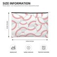 thumbnail image 4 of Fotbe Baseballs Reusable Cosmetic Bag Makeup Bag for Women Large Travel Cosmetic Pouch Girls' Make Up Organizer, 4 of 8