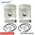 thumbnail image 2 of 6E7-11631-00-97 STD Piston Set For Yamaha 2T 9.9HP 15HP Outboard Motor 683/682/6E7/6E8/63V Series, 2 of 6
