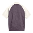 thumbnail image 5 of Hearthz S-4XL Men's Quarter Zip Raglan Shirts for Men Short Sleeve Color Block Stand Collar Pullover Soft Cuffed Sleeve Contrast Colors Mens Athletic Shirts, 5 of 5