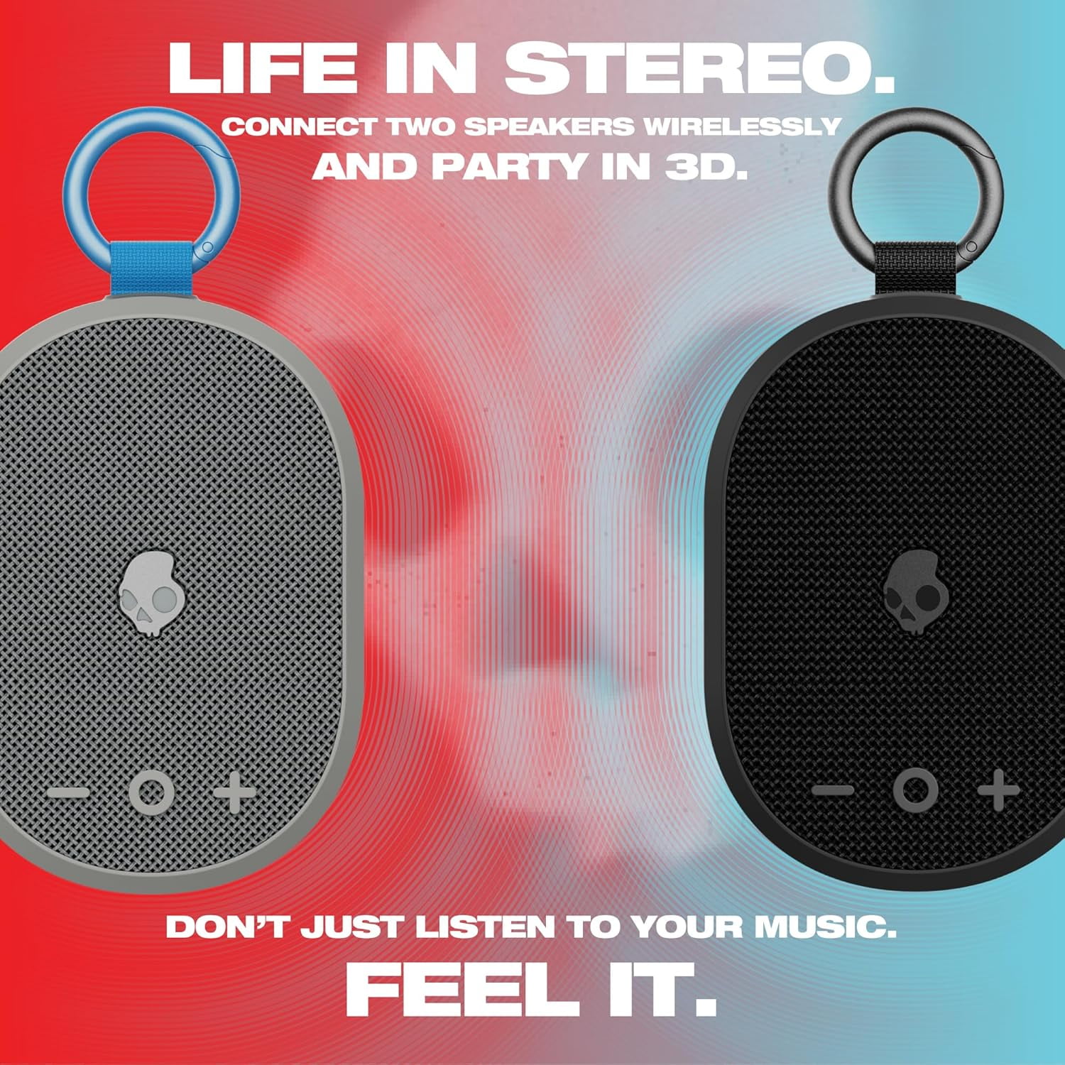 Skullcandy Kilo XT Bluetooth Speaker, IPX7 Waterproof, 24 Hour Battery, True Wireless Pairing, Outdoor Use
