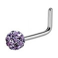 thumbnail image 5 of Nose Piercing Ring Ferido Ball 316L Surgical Steel L Bend Nose Stud 20ga 1/4", 5 of 5