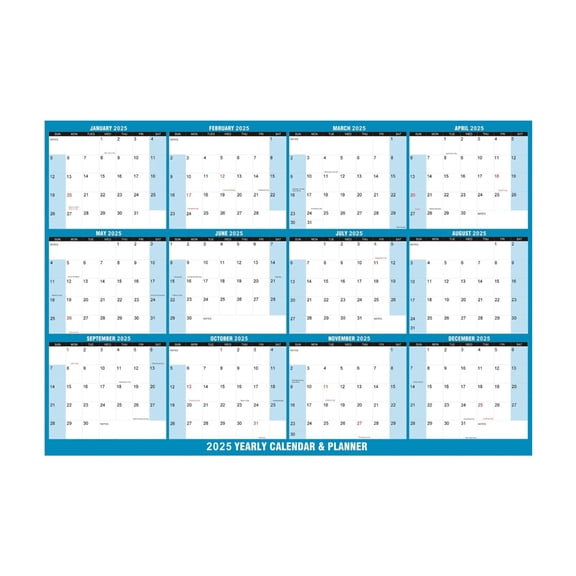 tegongse 2025 Full Year Calendar Wall Planner Erasable Yearly Planner From January To December 2025 Yearly Calendar Wall Planner