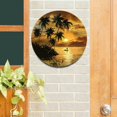 thumbnail image 2 of 1 Pc 8x8" Palm Trees & Ocean Sunset Aluminum Sign - Waterproof, Weather-Resistant Wall Decor for Home & Outdoor Use, Coastal Home Decor, 2 of 7