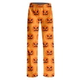thumbnail image 5 of Halloween Pajama Pants Women Casual Lounge Pj Bottoms Funny Pumpkin Elastic Waist Fashion Women's Sleepwear Saffron XXL, 5 of 5