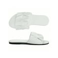 thumbnail image 7 of Women's Comfortable Square Toe Pleated Flat Sandals Summer Slippers Effortless Style, 7 of 7