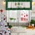 thumbnail image 5 of 2 Pack Valances for Window, St. Patrick's Day Short Curtains for Kitchen Bedroom Living Room, Country Spring Clovers Green Black Plaid Rod Pocket Small Window Treatment Valance Drapes 54 x 18 Inch, 5 of 8