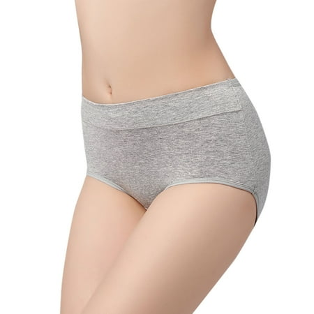 DQRPSEETB Womens High Waisted Cotton Underwear Ladies Soft Full Briefs Panties Womens Underwear Tummy Control Ladies Panties
