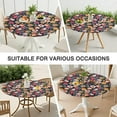 thumbnail image 7 of Round Picnic Table Cloth 100% Waterproof & Oil Proof, Elastic Fitted Table Cover for 45"-52" Round Tables, for Dining, Camping, Outdoor, 7 of 7