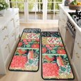 thumbnail image 4 of Kitchen Rugs Sets Of 2,Pioneer Flower Floral Print Pattern Anti Fatigue Kitchen Mat Rugs Non Slip Washable,Decorative Kitchen Floor Mats for Kitchen,Sink,Laundry,17"x47"+17"x47", 4 of 5